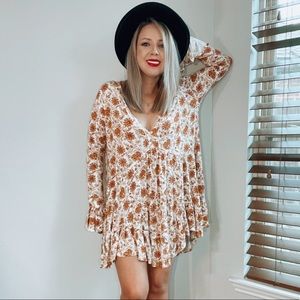 New Free People Olivia Printed Tunic